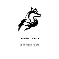 black and white head fox