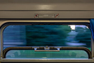 Window in moving train