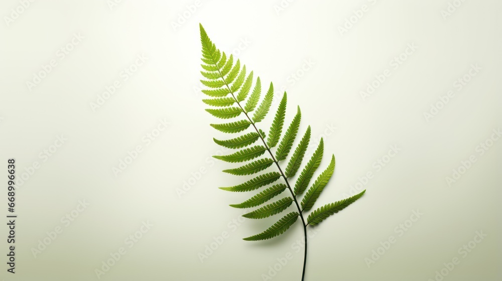 Aufkleber minimalistic superb clean image of abstract fern ai generated