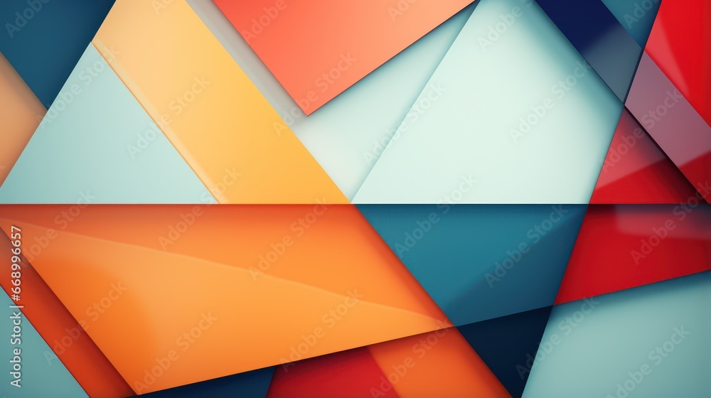 Poster minimalistic geometric composition background ai generated