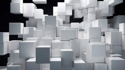 Minimalistic Superb Clean Image of Abstract Cubes AI Generated