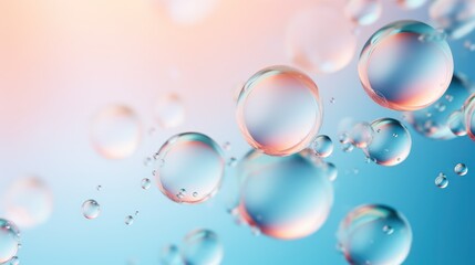 Minimalistic Superb Clean Abstract Essential Oil Bubbles Background AI Generated