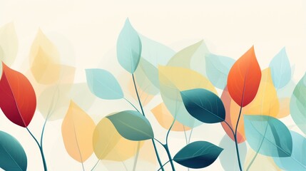 Vibrant Ficus Plant Leaves: A Minimalistic and Superb Clean Image AI Generated