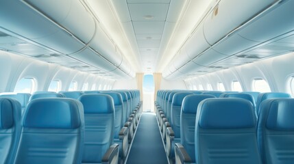 Fototapeta premium Minimalistic Airplane Cabin Pressure AI Generated