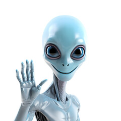 Aliens communicating with humans on transparent background PNG. Alien communication concept.