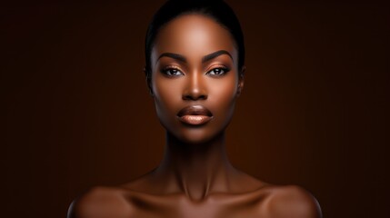 Natural Beauty Portrait of a Black Woman AI Generated