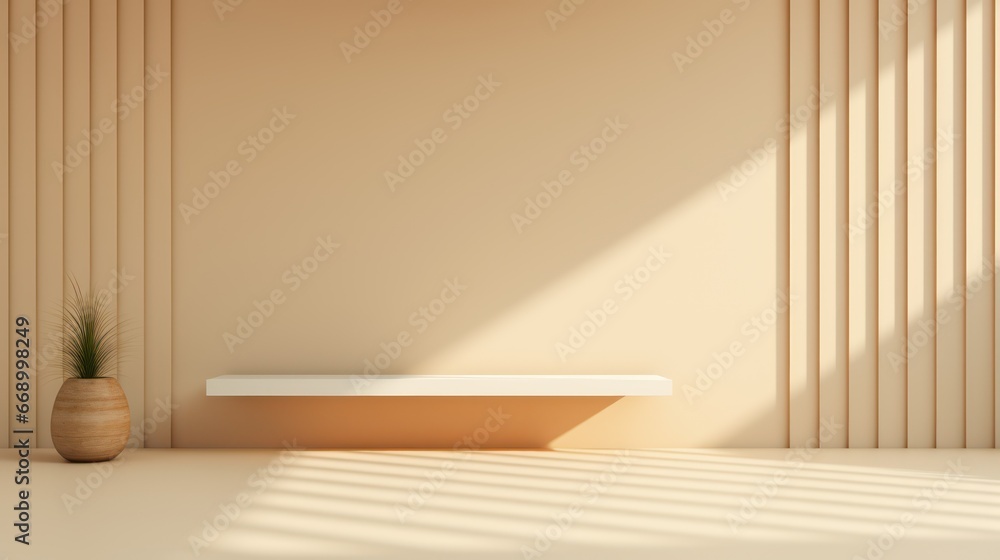 Poster beige lines: minimalistic and superb clean image ai generated