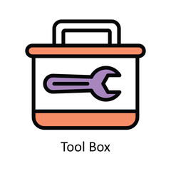 Tool Box  vector Filled outline Design illustration. Symbol on White background EPS 10 File 