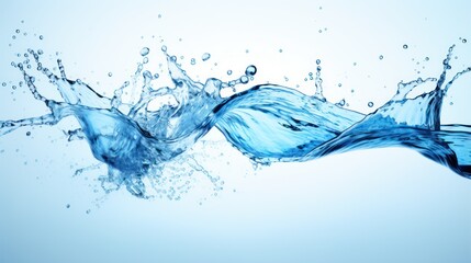 Minimalistic Blue Glass Water Splash AI Generated