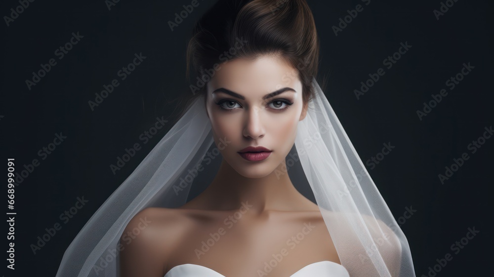 Poster minimalistic bride: a superb and clean image ai generated