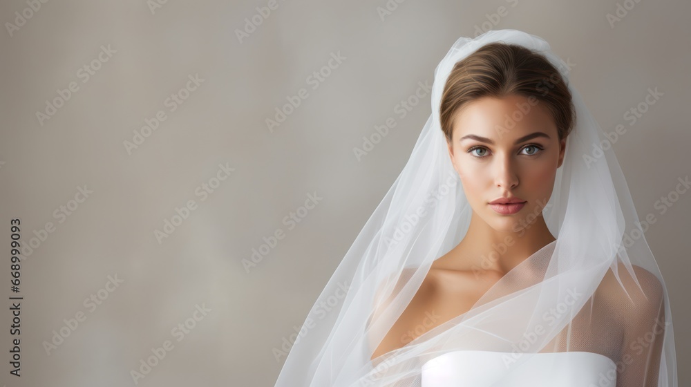 Poster minimalistic bride with superb clean image ai generated