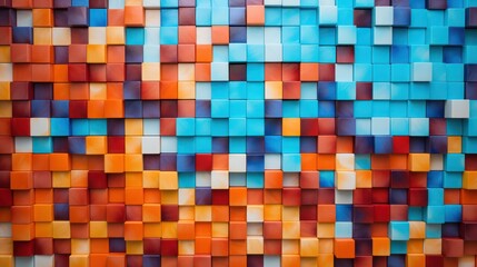 Colorful Mosaic Pattern Background AI Generated