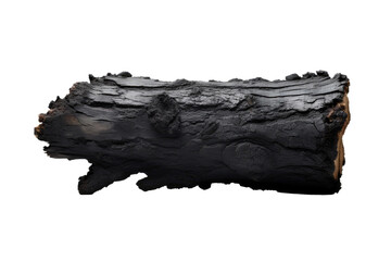 Burnt Wood Texture Render Isolated on Transparent Background
