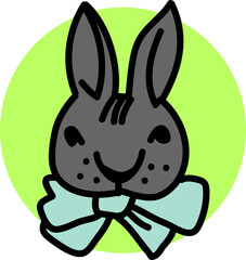 Easter bunny. Funny little rabbit happy for Easter. Fluffy lovely and cute with big eyes. Best friend for baby, kid, children, girl or boy, girlfriend. For party poster, celebration.
