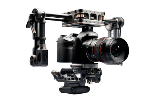 Capture Smooth Movements with Gimbal Support Isolated on Transparent Background