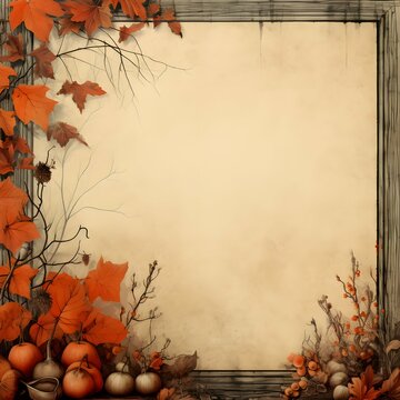 autumn background with leaves, autumn leaves background, autumn, fall, fall background, fall background with leaves,  Thanksgiving background, Generative AI
