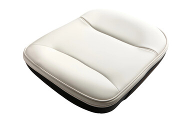 Beautiful White Heated Seat Cushion Isolated on Transparent Background PNG.