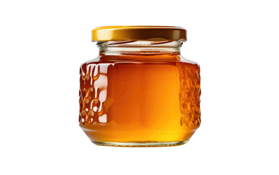 Beautiful Image of Jar of Honey Isolated on Transparent Background PNG.