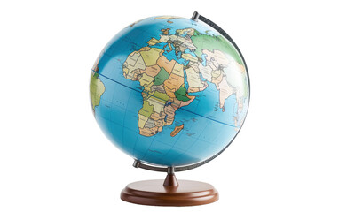 Amazing World Globe in Beautiful Frame Isolated on Transparent Background PNG.