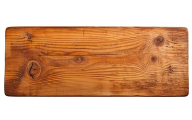 Brown Wooden Board Isolated on Transparent Background PNG.