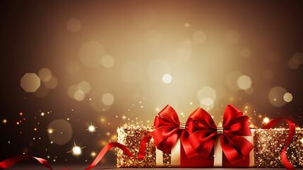 christmas background with gift box