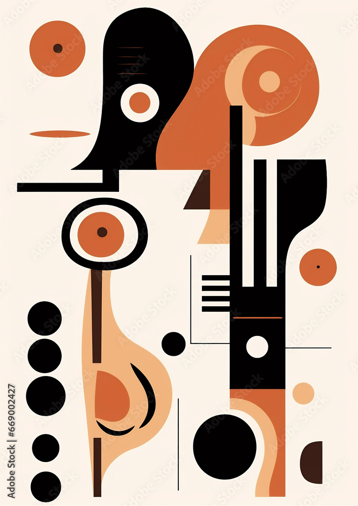 Poster geometric art graphic abstraction modern shape background pattern wallpaper design texture