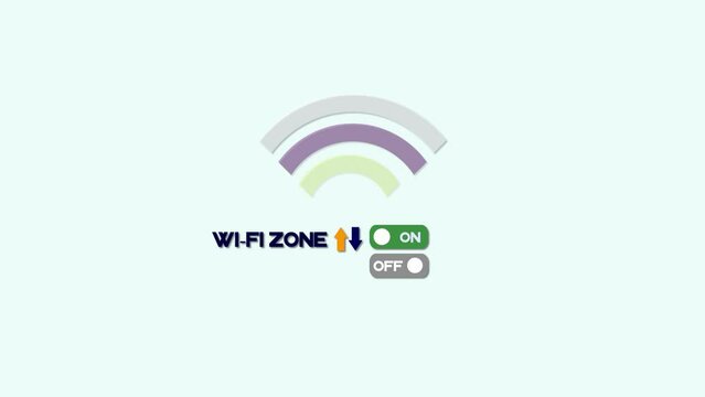 wifi icon on White background 4K video