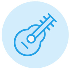 Naklejka premium Guitar Vector Icon Design Illustration