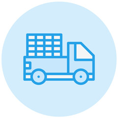 Pickup truck Vector Icon Design Illustration