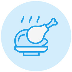 Fried chicken Vector Icon Design Illustration