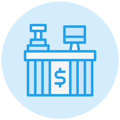 Fototapeta premium Cash counter Vector Icon Design Illustration