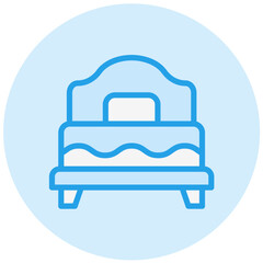 Single Bed Vector Icon Design Illustration