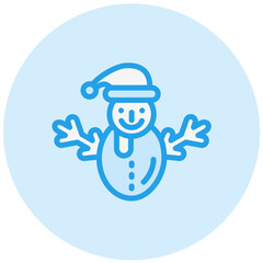 Snowman Vector Icon Design Illustration