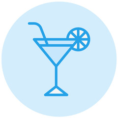 Cocktail Vector Icon Design Illustration