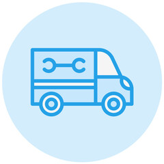 Plumber Truck Vector Icon Design Illustration