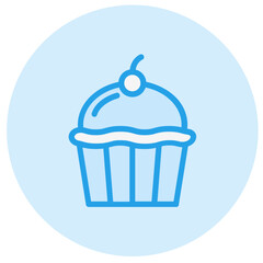 Cupcake Vector Icon Design Illustration