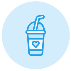 Obraz premium Milkshake Vector Icon Design Illustration