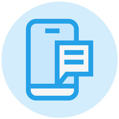 Mobile Message Vector Icon Design Illustration