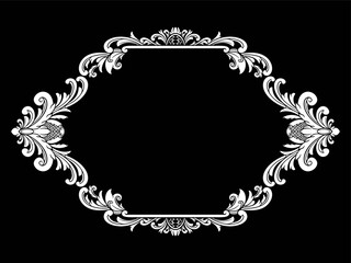 Luxury Ornament Vintage Style with  Frame