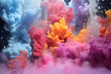 Fototapeta na wymiar underwater colored foam footage clips