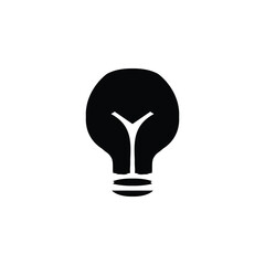 Bulb icon. Simple style creative idea theme poster background symbol. Bulb brand logo design element. Bulb t-shirt printing. Vector for sticker.