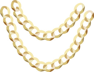 Gold chain necklace PNG 2023102805