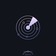 radar icon with a gradient