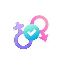 sexual consent icon on white