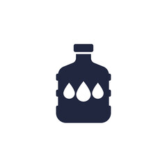 water gallon icon with big bottle on white