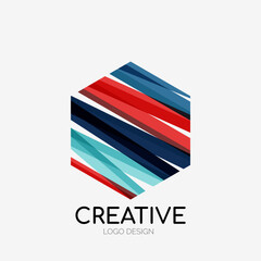 Modern abstract logo design. Geometric vector art. Clean overlapping lines and abstract shapes. Perfect for modern brand