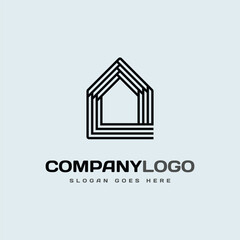 Modern creative geometric line logo concept