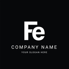FE Letter Initial Logo Design Template Vector Illustration