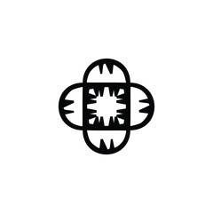 Add icon. Add button. Simple style shopping web page background symbol. Cross brand logo design element. Cross t-shirt printing. Vector for sticker.