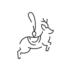 Line style Christmas toys. Christmas or New Year Elements. Vector illustration